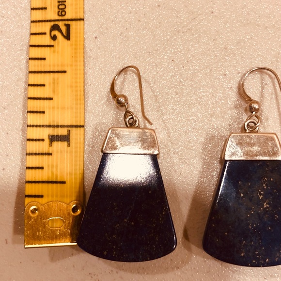 The Most Beautiful Lapis Lazuli Sterling Silver 925 dangle earrings by Jay King - Picture 4 of 5